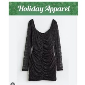 Divided Black Lace Dress/Size Large